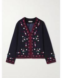 Bode - Carroll Appliquéd Wool Felt Jacket - Lyst