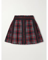 Vivienne Westwood - Mini Bell Checked Pleated Mini Skirt - Lyst
