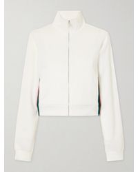 Gucci - Webbing-Trimmed Ribbed Zip-Up Jacket - Lyst