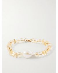 Loren Stewart - Sunsalt Baroque 14-Karat, Citrine And Pearl Beaded Bracelet - Lyst