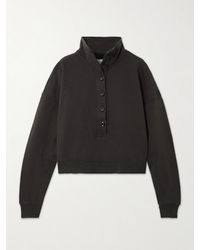 Citizens of Humanity - Mirelle Cropped Cotton-Jersey Sweatshirt - Lyst