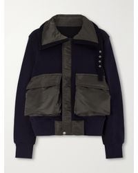 Sacai - Sponge Sweat Shell-Trimmed Cotton-Blend And Wool Jacket - Lyst