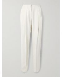 TOVE - Emery Pleated Crepe Straight-Leg Pants - Lyst