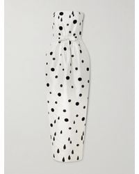 BERNADETTE - Lenette Strapless Embellished Polka-Dot Taffeta Gown - Lyst