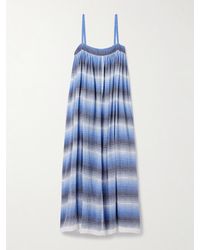 lemlem - Eda Striped Cotton-Gauze Midi Dress - Lyst