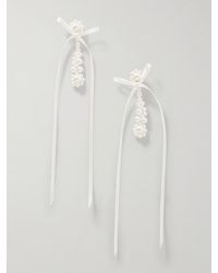 Simone Rocha - Victorian Bow-Detailed Pearl-Like Earrings - Lyst