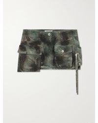 The Attico - Fay Camouflage-Print Cotton-Canvas Mini Skirt - Lyst