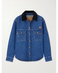 Blazé Milano - Nariida Senner Jeanshemd Mit Cordbesatz Und Stickerei - Lyst