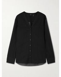 Theory - Wool-Blend Blouse - Lyst