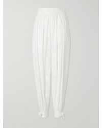 Zimmermann - Solstice Knotted Polka-Dot Cotton-Poplin Balloon Pants - Lyst