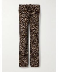 Nili Lotan - Adriel Leopard-Print Crepe De Chine Wide-Leg Pants - Lyst