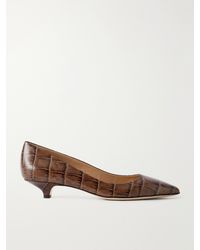 Jamie Haller - The Kitty Croc-Effect Leather Pumps - Lyst