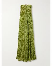 Cult Gaia - Renay Strapless Embellished Gathered Devoré Bustier Maxi Dress - Lyst