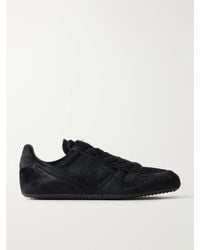 Rick Owens - Minimal Sneaks Calf-Hair And Leather Sneakers - Lyst