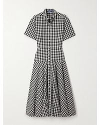 Polo Ralph Lauren - Gingham Cotton Midi Shirt Dress - Lyst