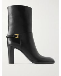 Saint Laurent - Sulpice Ankle Boots Aus Leder Mit Verzierung - Lyst