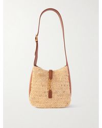 Saint Laurent - Sac Porté Épaule En Raphia Tressé À Finitions En Cuir Le 5 À 7 Mini - Lyst