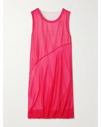 Helmut Lang - Bubble Draped Silk Mini Dress - Lyst