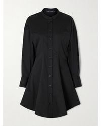 Proenza Schouler - Janan Paneled Cotton-Blend Satin Mini Dress - Lyst