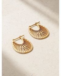 L'Atelier Nawbar - Flat Ray Large 18-Karat Diamond Hoop Earrings - Lyst