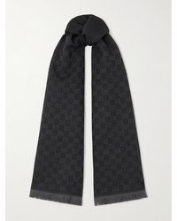 Gucci - Frayed Wool-Jacquard Scarf - Lyst