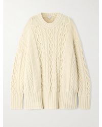 Bottega Veneta - Oversized Cable-Knit Wool Sweater - Lyst