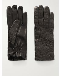 TOTEME - Croc-Effect Leather Gloves - Lyst