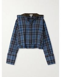 Loewe - Cotton Corduroy-Trimmed Checked Wool-Blend Padded Jacket - Lyst