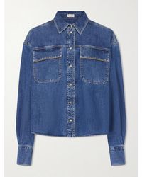 Brunello Cucinelli - Bead-Embellished Denim Shirt - Lyst