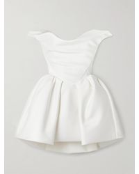 Vivienne Westwood - Mini-Robe Épaules Nues En Satin De Soie Duchesse À Fronces Bagatelle - Lyst