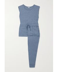 Skin Baumwolle Net Sustain Carissa Nachthemd Aus Bio-pima-baumwoll-jersey in Blau Damen Bekleidung Nachtwäsche Schlafanzüge 