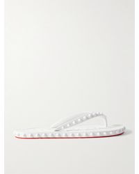 Christian Louboutin - Super Loubi Studded Rubber Flip Flops - Lyst