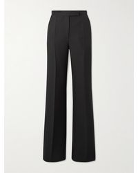 Valentino Garavani - Wool And Silk-Blend Crepe Wide-Leg Pants - Lyst