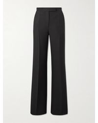 Valentino Garavani - Hose Mit Weitem Bein Aus Crêpe Aus Einer Woll-Seidenmischung - Lyst