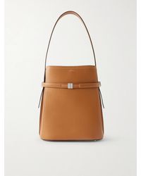 TOTEME - Belted Textured-Leather Tote - Lyst
