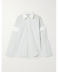 Acne Studios - Layered Striped Cotton-Poplin Shirt - Lyst