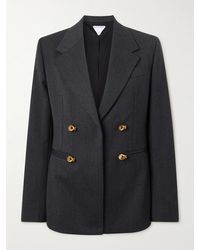 Bottega Veneta - Double-Breasted Wool-Twill Blazer - Lyst