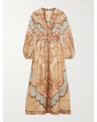 Zimmermann - Wanderlust Linen Midi Dress - Lyst