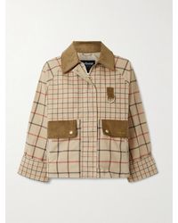 Barbour - Mackworth Corduroy-Trimmed Checked Cotton Jacket - Lyst