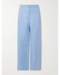 ANDRES OTALORA - Poesia Wide-Leg Linen Pants - Lyst