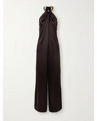 Stella McCartney - Chain-Embellished Satin Jumpsuit - Lyst