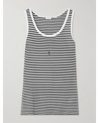 Saint Laurent - Striped Tank Top - Lyst