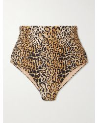 Melissa Odabash - Catania Ruched Leopard-Print Bikini Briefs - Lyst