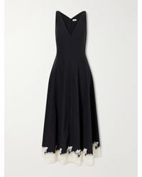 Jonathan Simkhai - Mira Lace-Trimmed Cotton-Blend Faille Maxi Dress - Lyst