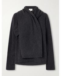 Loulou de Saison - Frances Scarf-Detailed Cashmere Sweater - Lyst