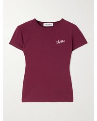 The Attico - T-Shirt Aus Baumwoll-Jersey Mit Stickerei - Lyst
