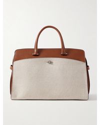 Metier - Private Eye Leather And Linen Tote - Lyst