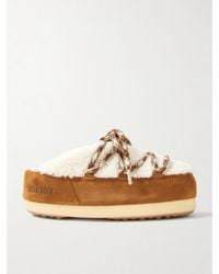 Moon Boot - Evx Shearling And Suede Mules - Lyst