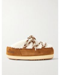 Moon Boot - Evx Slip-Ons Aus Shearling Und Veloursleder - Lyst