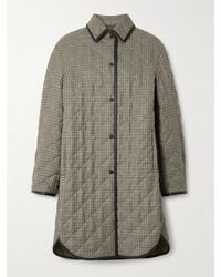 James Purdey & Sons - Abbot Textured Leather-Trimmed Houndstooth Quilted Wool Jacket - Lyst